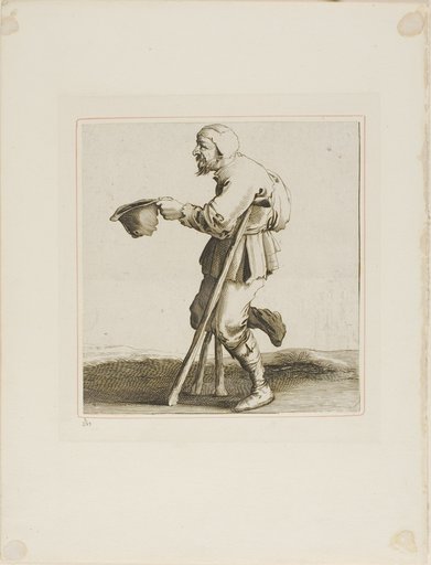 Lame Beggar Asking for Alms, from T is al verwart-gaern (It's already confusing)