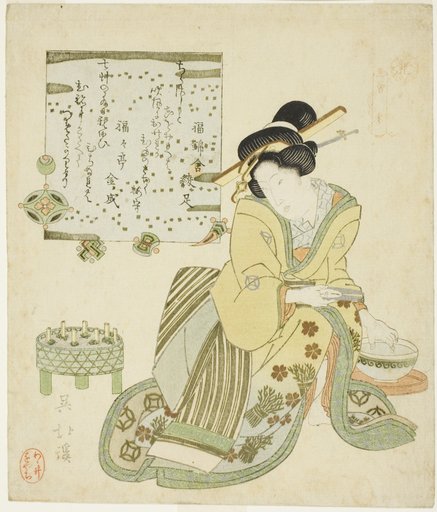 Zeng Shen (Jp: So Shin), from the series "Twenty-four Paragons of Filial Piety (Nijushiko)"