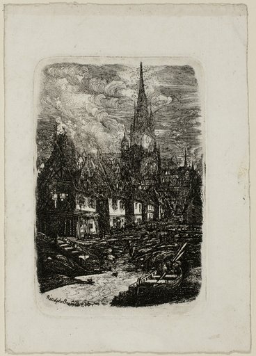 Fishing Port with Pointed Belltower