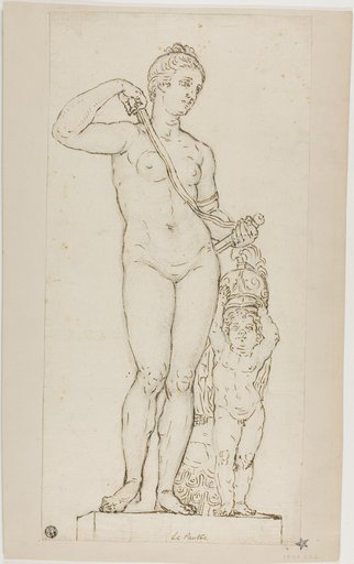 Sculpture of Venus and Cupid, with Mars' Armor