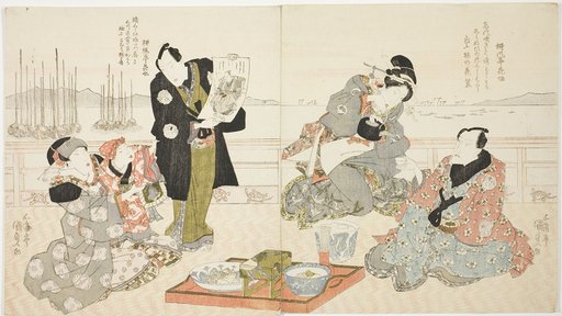 The actors Onoe Kikugoro III, Onoe Matsutake III, and Iwai Kumesaburo II