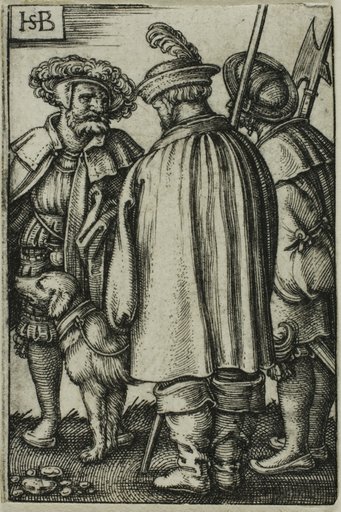 Three Soldiers and a Dog