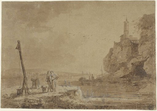 Small Harbor Beneath Cliffs