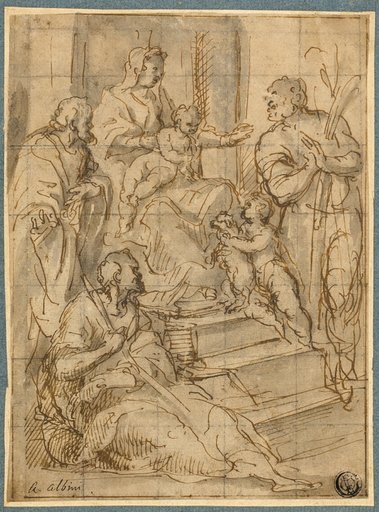 Holy Family with the Infant Saint John the Baptist and Two Male Saints