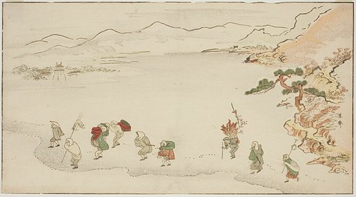 Snowy Landscape with Strollers