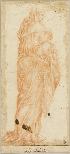 Virgin Mary Standing in Profile