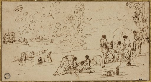 Group of Figures by a River