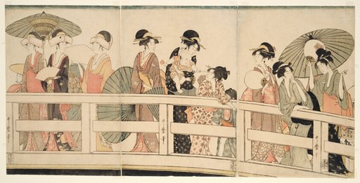On top and beneath Ryogoku Bridge (Ryogokubashi no ue, shita)