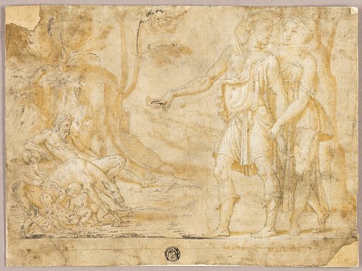 Faustulus and Merentia Discover Romulus and Remus