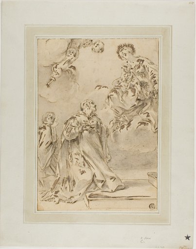 Madonna and Child Appearing to Male Saint