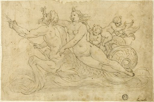 Triton, Nereid, and Putti