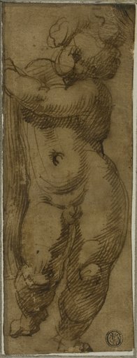 Standing Putto Seen from the Front: Study for the Virgin in Glory with Saints Petronius, Dominic, and Peter Martyr