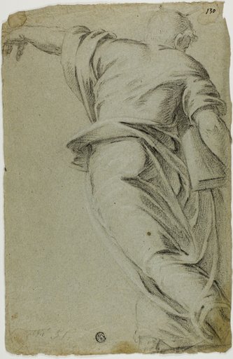 Moses Striding to the Left, Pointing with Left Hand