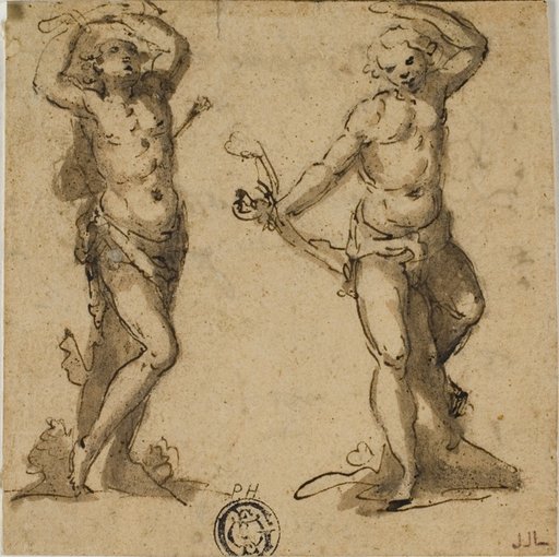 Two Sketches of Saint Sebastian