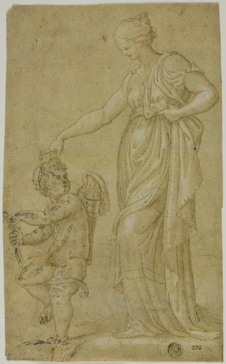 Venus (?) and Cupid