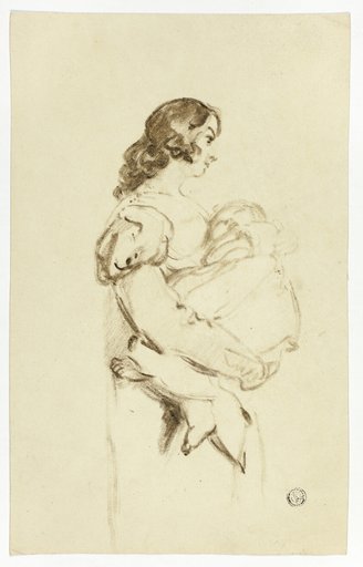 Young Woman Carrying Baby