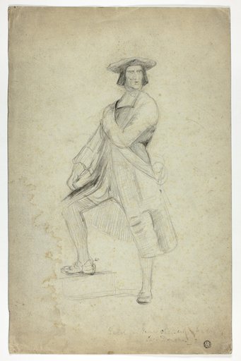 Study for Standing Man Wearing Sash and Striking Dramatic Pose