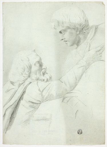 Bearded Man and Boy (from Bas-Relief)
