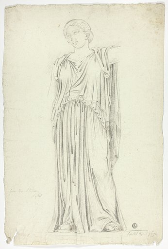 Antique Statue of Draped Standing Woman