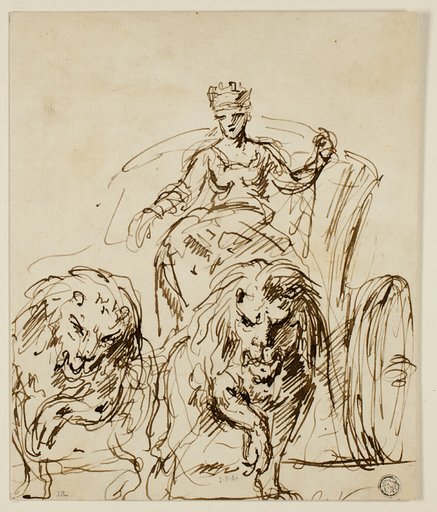 Cybele on Chariot Drawn by Lions