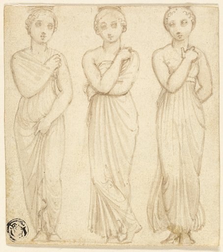 Three Draped Female Figures