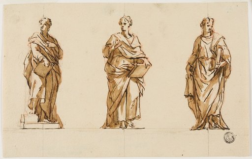 Three Studies for Statue of John Locke