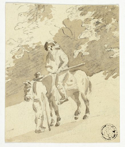 Man on Horse Talking with Man on Foot