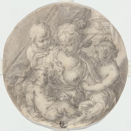 The Madonna with the Christ Child, with the infant John the Baptist and another Child (Caritas)