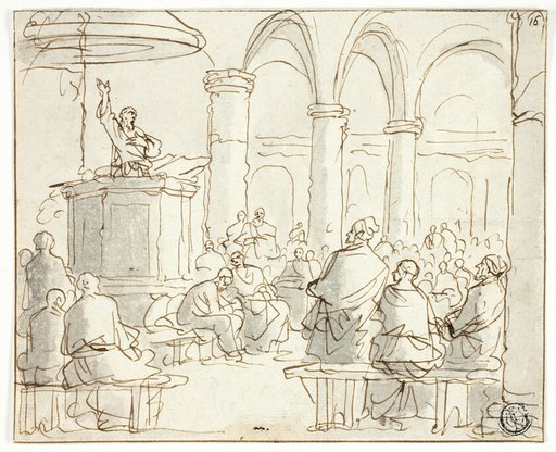 Man Preaching to Congregation