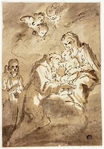 Madonna and Child Adored by Saint Francis