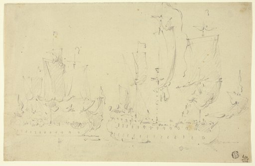 Two Frigates Under Full Sail