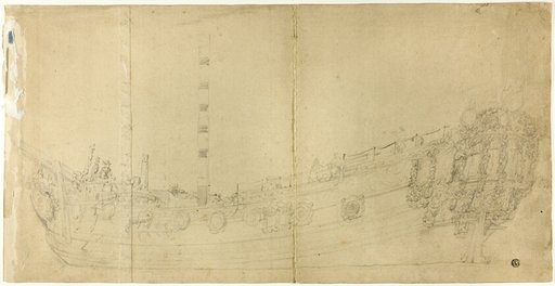 Ship Constructor's Drawing for Dutch Galleon