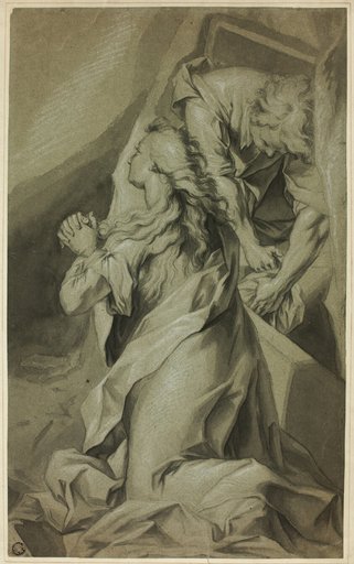 Kneeling Magdalene and Tomb Attendant