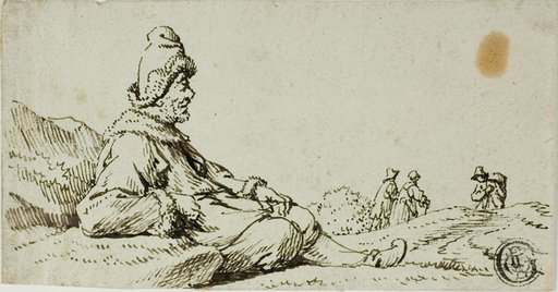 Man Resting in Landscape
