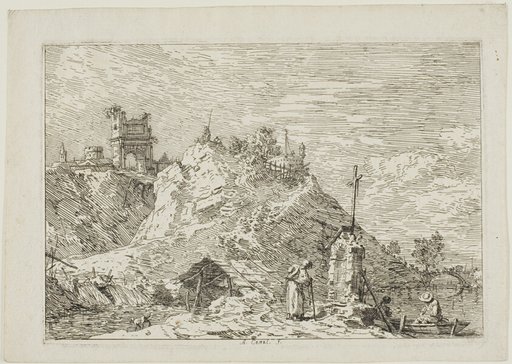 Landscape with the Pilgrim at Prayer, from Vedute