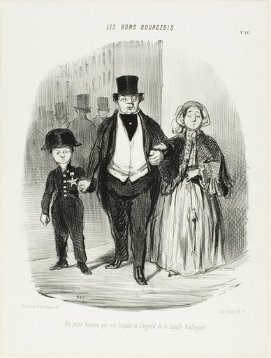 A Young Man Who is the Pride and Hope of the Badinguet Family, plate 16 from Les Bons Bourgeois