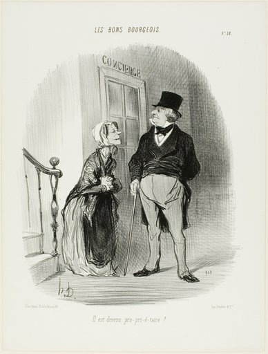 “He has become a Laaaand-Looooord!,” plate 18 from Les Bons Bourgeois