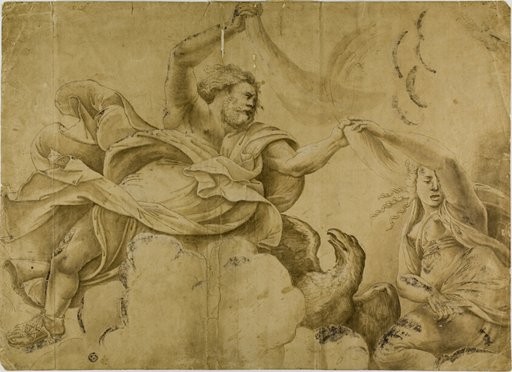 Study for Jupiter Hurling Thunderbolts