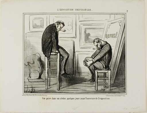 View Taken in a Studio a Few Ways before the Opening of the Exhibition, plate 3 from L'exposition Universelle