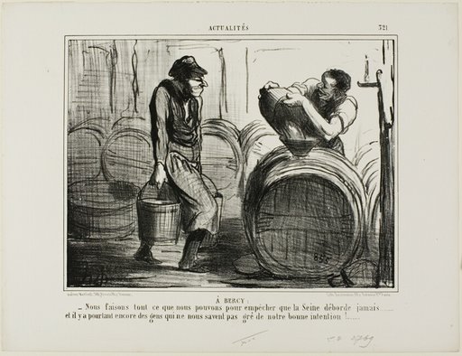 In Bercy. “We are doing everything to avoid that the river Seine overflows... and there are still people who are questioning our good intentions,” plate 321 from Actualités
