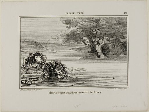 Aquatic fun borrowed from the old Greeks, plate 20 from Croquis D'été