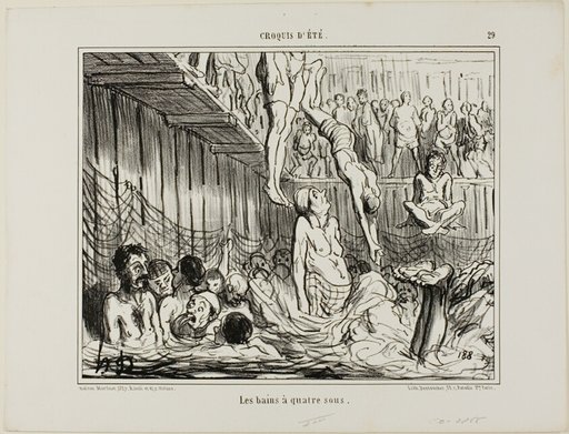 The Bath at 4 Sous, plate 29 from Croquis D'été