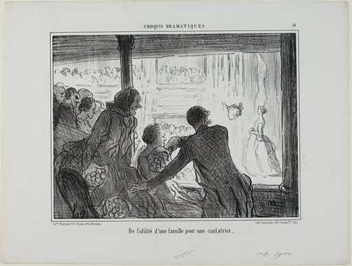 How Useful for an Opera Singer to Have a Family, plate 14 from Croquis Dramatiques