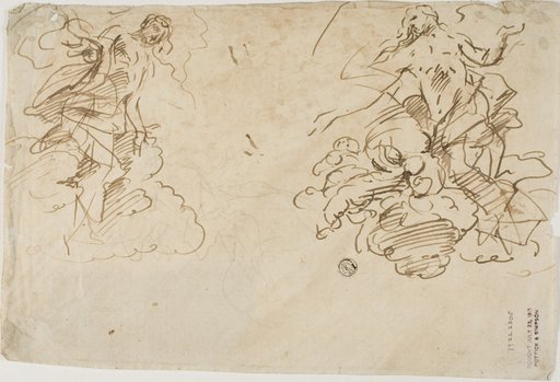 Two Figures in Clouds