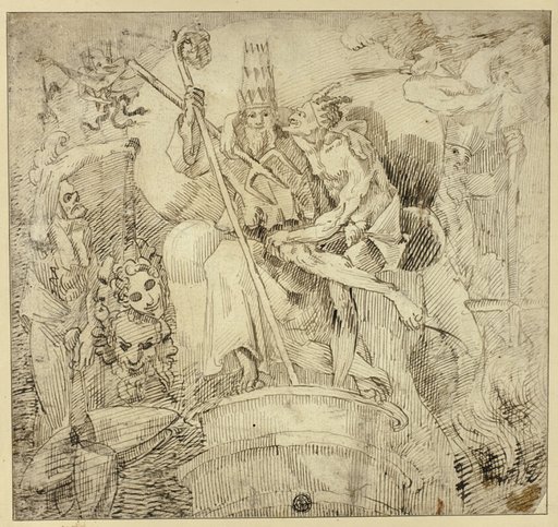 Pope Embraced by Devil