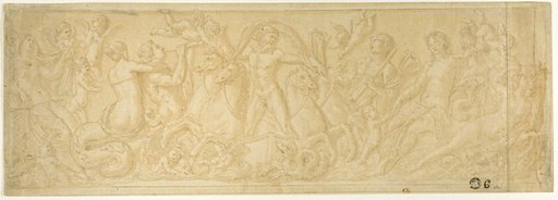 Chariot of Neptune Surrounded by Tritons, Nymphs, and Putti