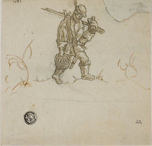 Peasant Carrying Bucket
