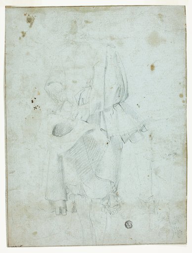Standing Youth Holding Hat, and Sketch of Legs