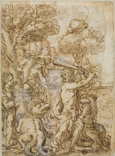 Hercules Slaying the Serpent Ladon in the Garden of the Hesperides