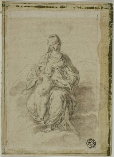 Virgin and Child Seated on Clouds